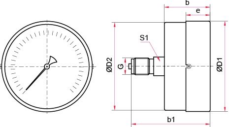 Манометр ТМ5 IP54 (ТМ-510 IP54) РОСМА - цена, описание, характеристики ...